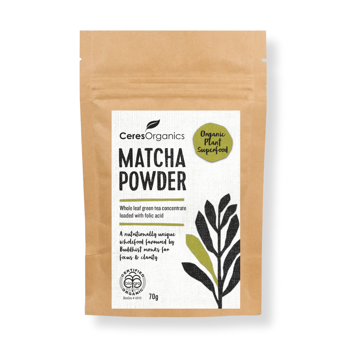 CERES ORGANIC MATCHA POWDER 70G