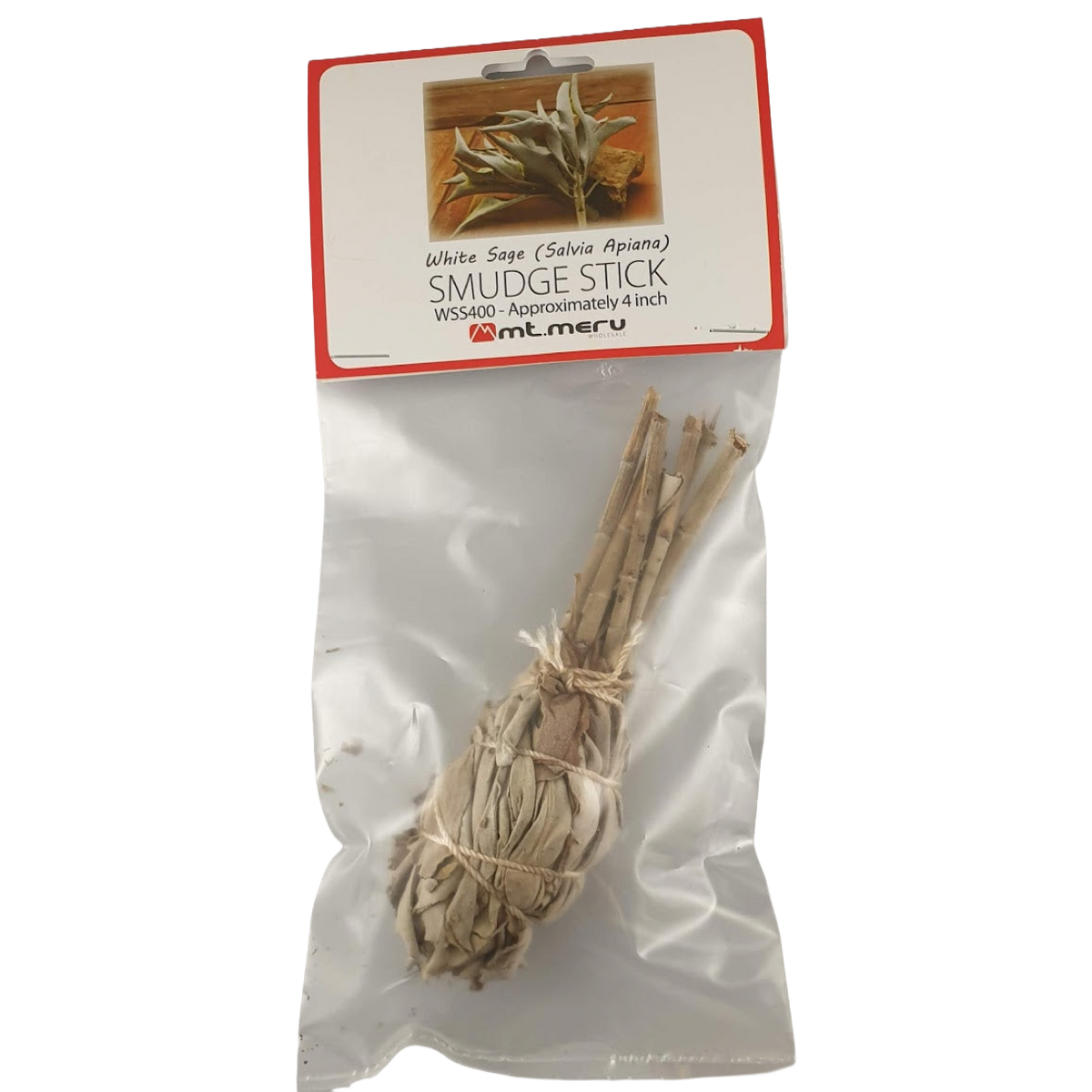 WHITE SAGE SMUDGE STICK 4 INCH