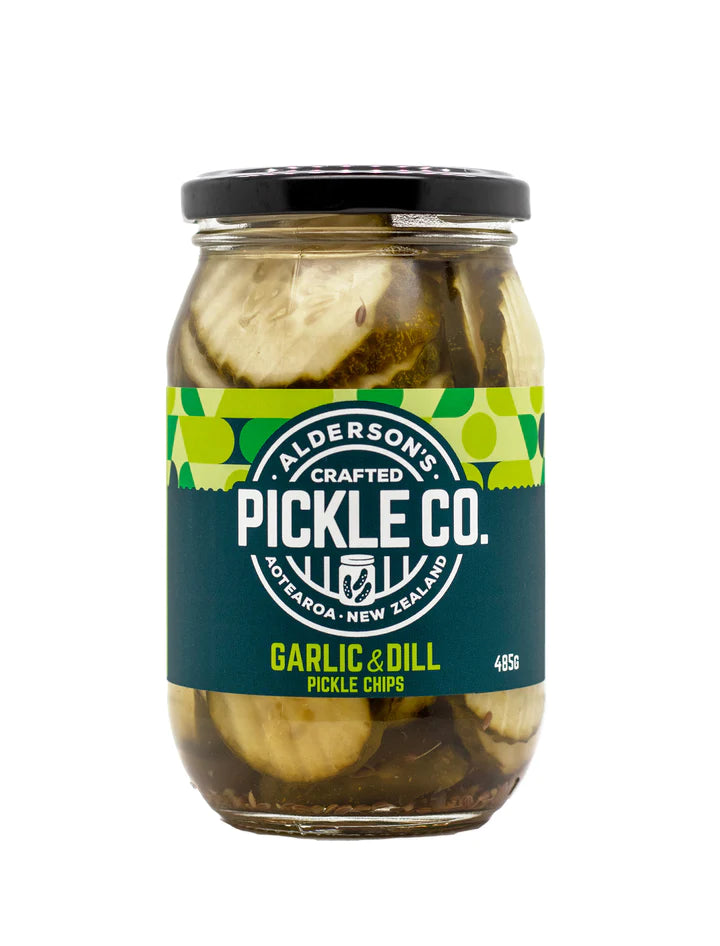 ALDERSONS GARLIC DILL PICKLE CHIPS 485G