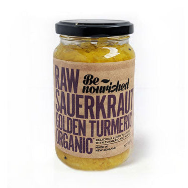 BE NOURISHED GOLDEN TURMERIC SAUERKRAUT 380G