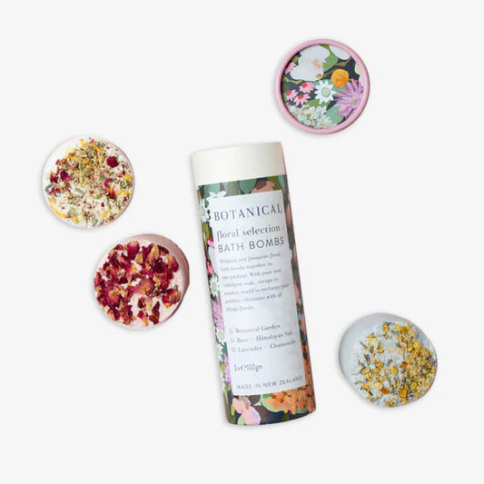BOTANICAL FLORAL SELECTION BATH BOMB 3PK