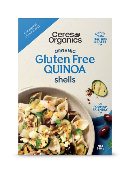 CERES BIO PASTA SHELLS RICE & QUINOA 250G
