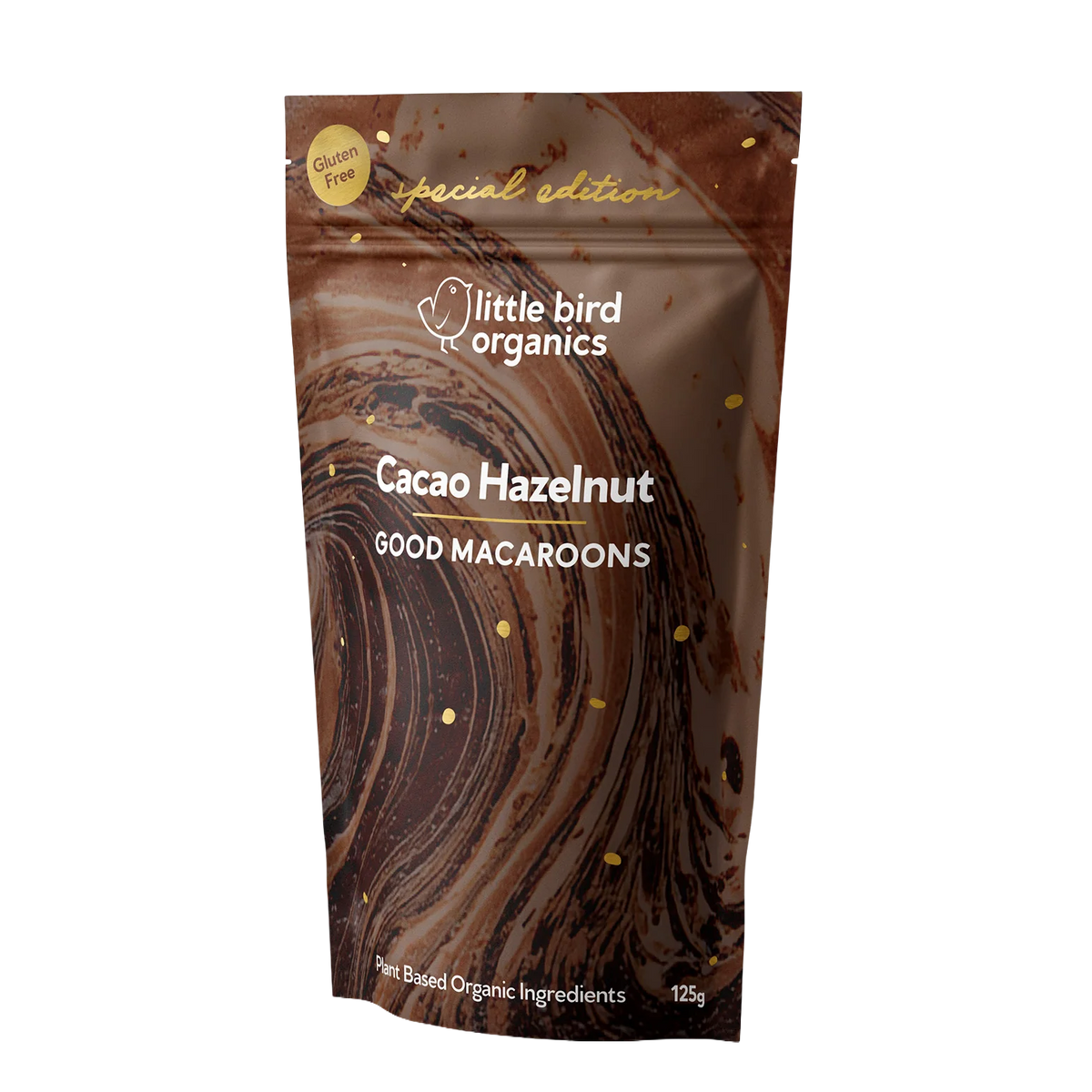 LITTLE BIRD MACAROONS CACAO HAZELNUT 125G