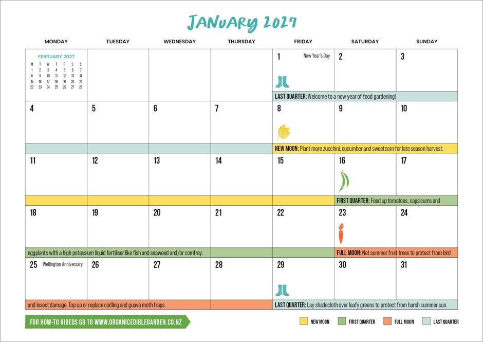 ORGANIC GARDENERS YEAR CALENDAR 2027