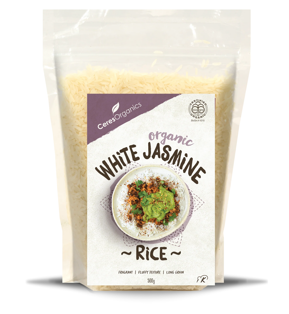 CERES BIO WHITE JASMINE RICE 500G