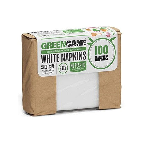 GREENCANE WHITE NAPKINS 100PK