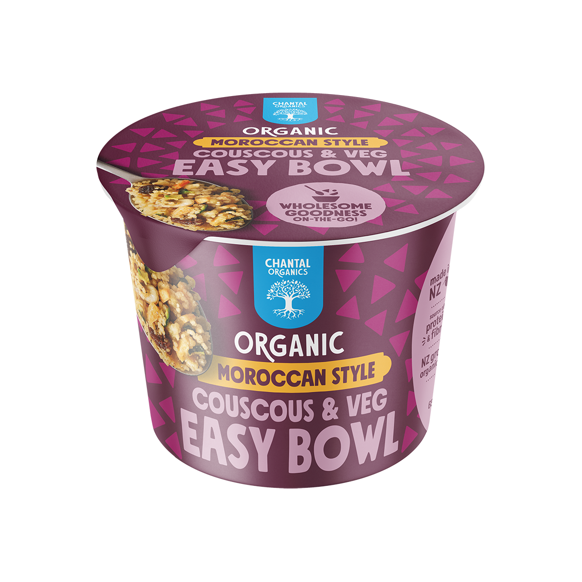 CHANTAL ORGANIC EASY BOWL MOROCCAN STYLE COUSCOUS AND VEG 65G