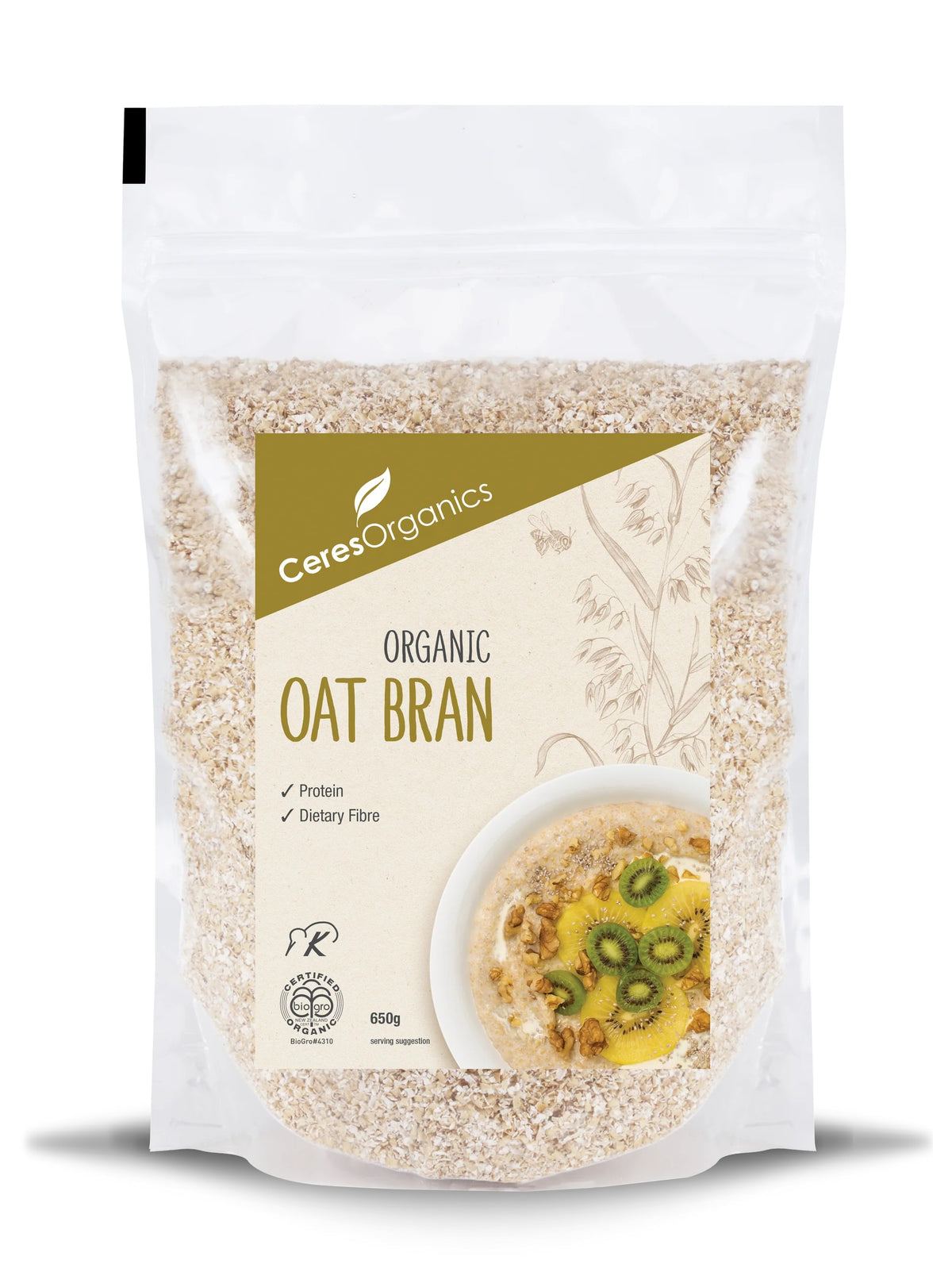 CERES ORGANIC OAT BRAN 650G
