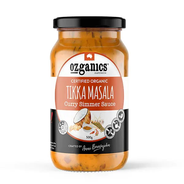 OZGANICS TIKKA MASALA SIMMER SAUCE 500GM