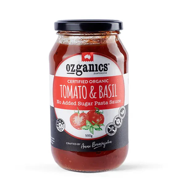 OZGANICS TOMATO & BASIL SAUCE 500GM