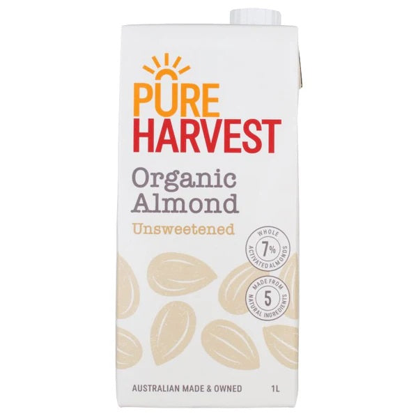 PURE HARVEST UNSWEETENED ALMOND MILK 1L