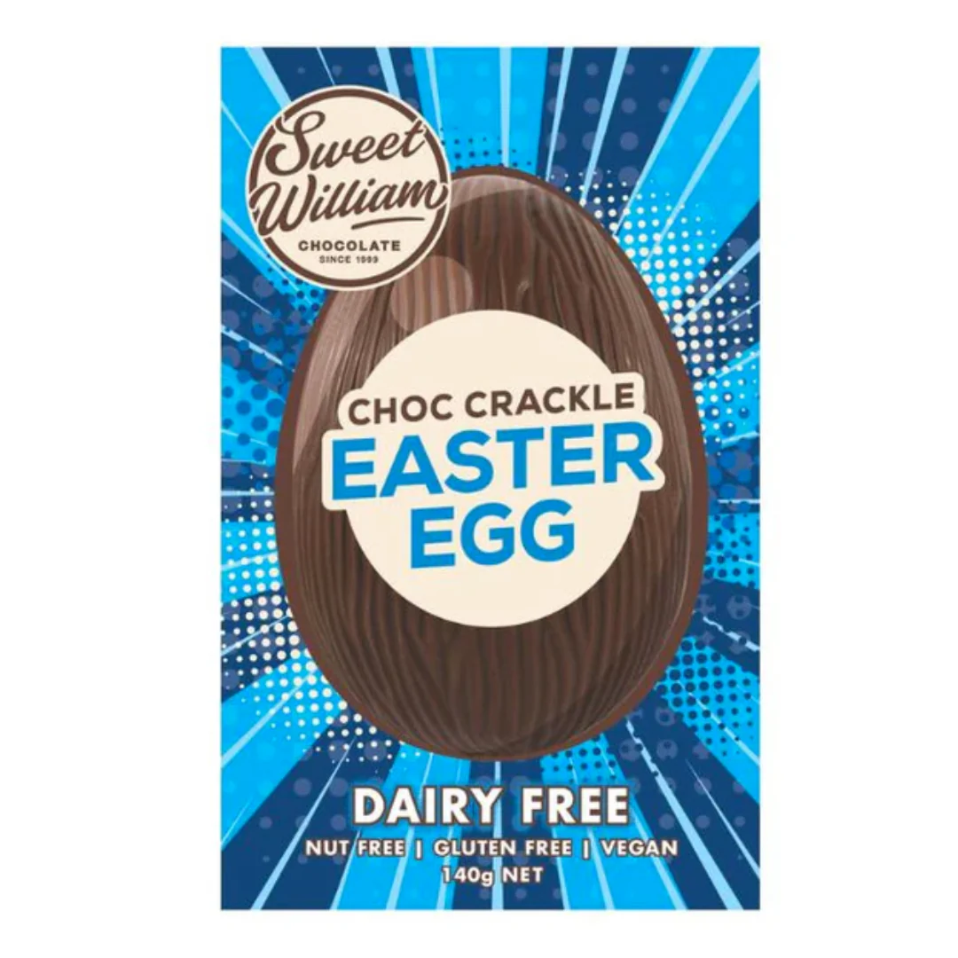 SWEET WILLIAM CHOCOLATE CRACKLE EASTER EGG 140G