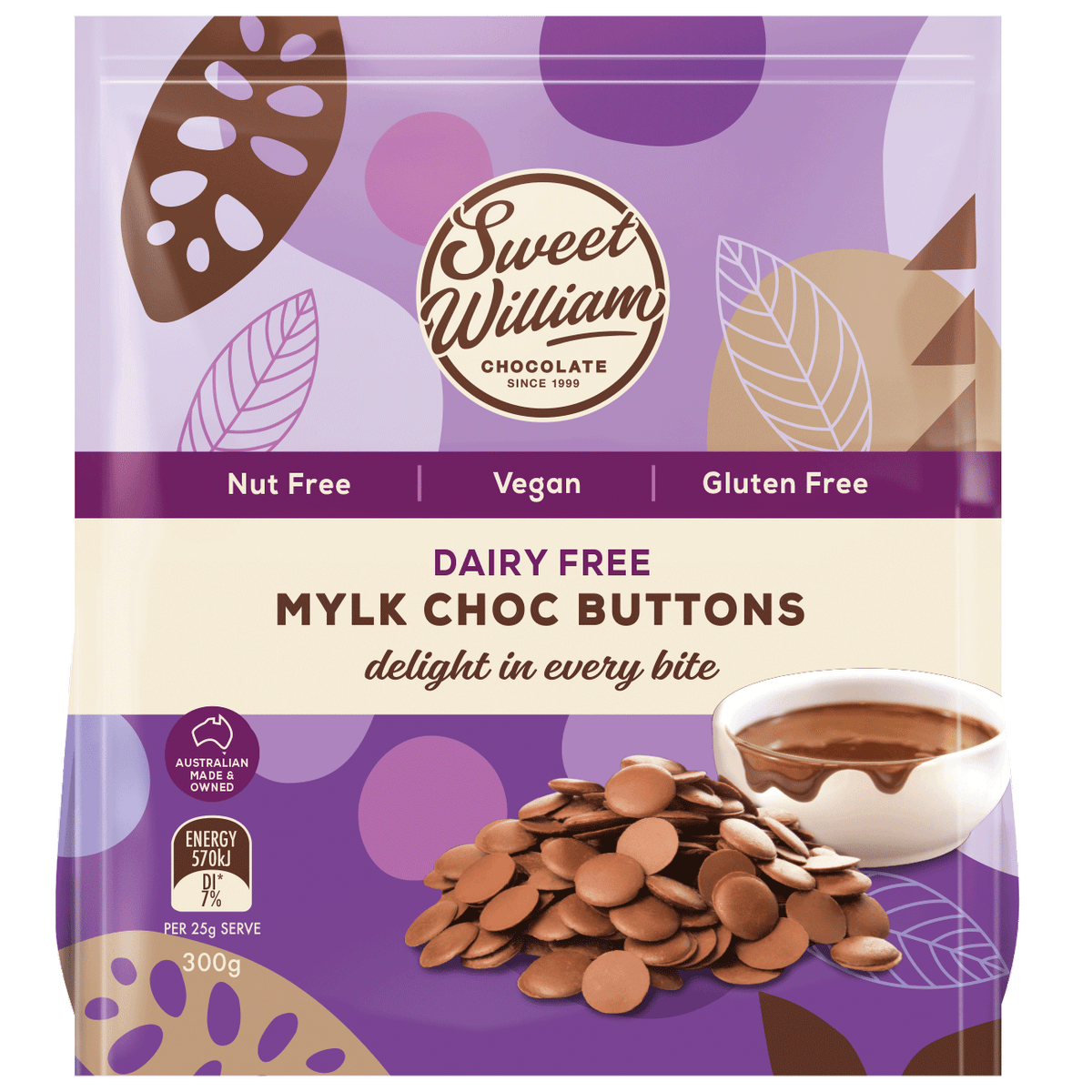 SWEET WILLAIM CHOCOATE BAKING BUTTONS 300G