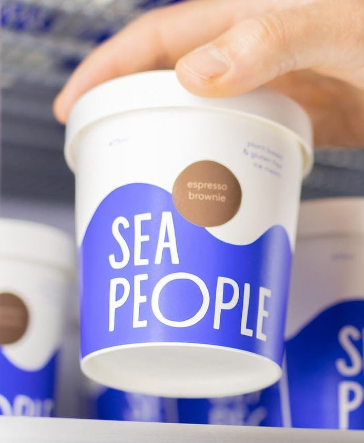 SEA PEOPLE ESPRESSO BROWNIE VEGAN ICECREAM 473ML