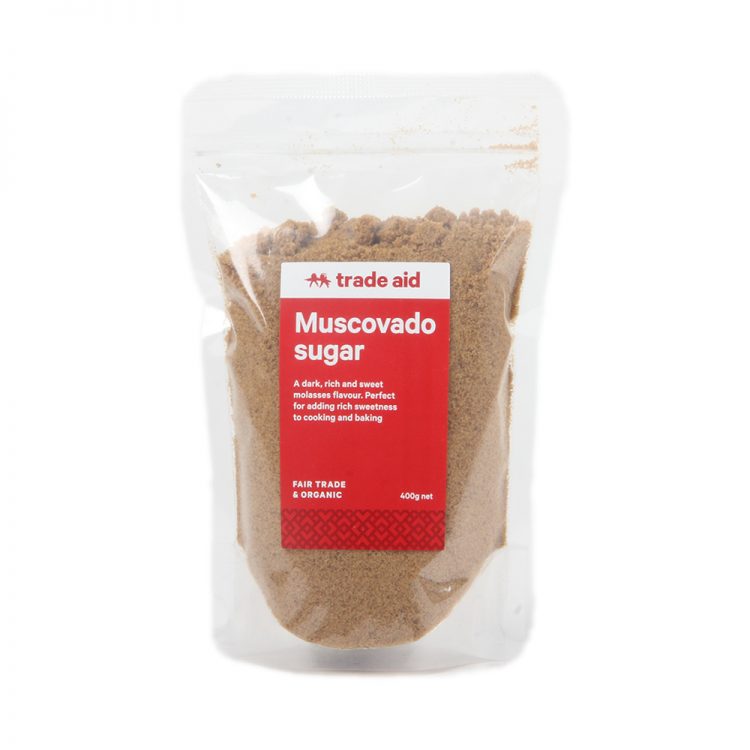 TRADE AID ORGANIC MUSCOVADO SUGAR 400G