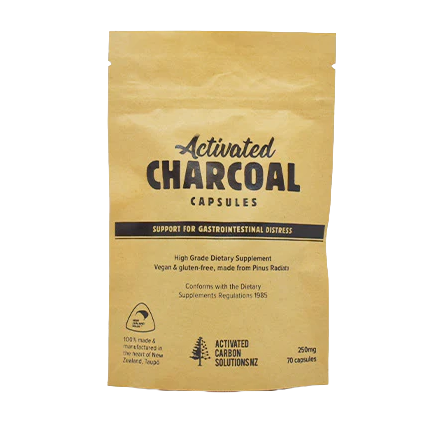 ACTIVATED CARBON NEW ZEALAND CHARCOAL CAPSULES 70 CAPS