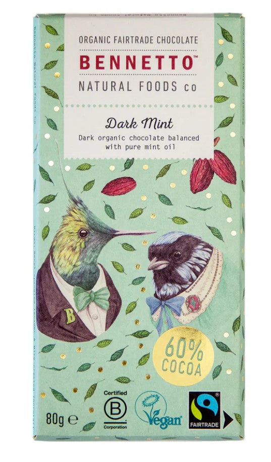 BENNETTO DARK MINT CHOCOLATE 80G