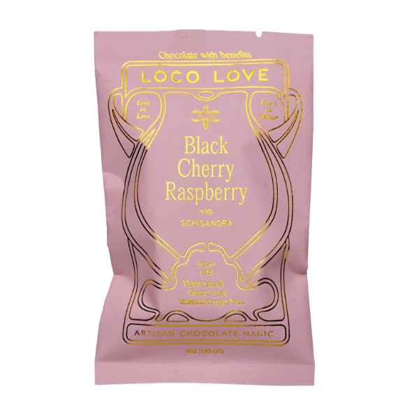 LOCO LOVE BLACK CHERRY & RASPBERRY GANACHE SINGLE 30G