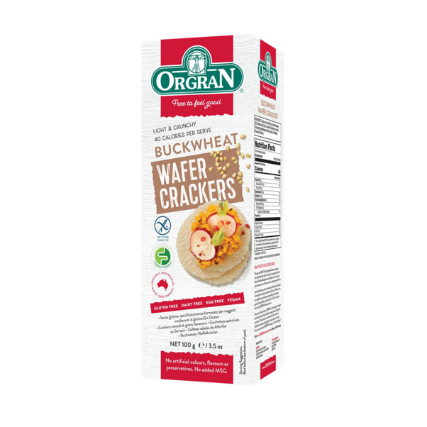 ORGRAN WAFER CRACKERS BUCKWHEAT 100G