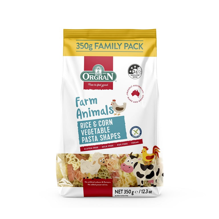 ORGRAN FARM ANIMAL PASTA SHAPES 350G