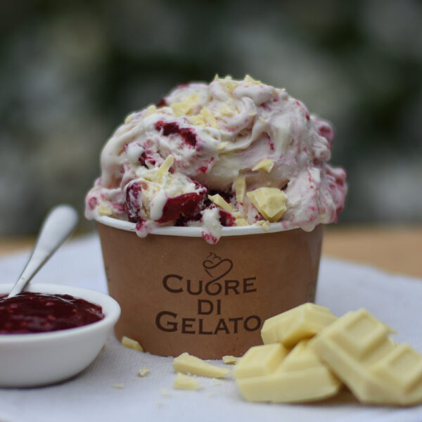 CUORE DI GELATO WHITE CHOCOLATE RASPBERRY GELATO 473ML