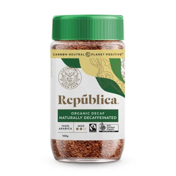 REPUBLICA ORGANIC DECAF INSTANT COFFEE 100G