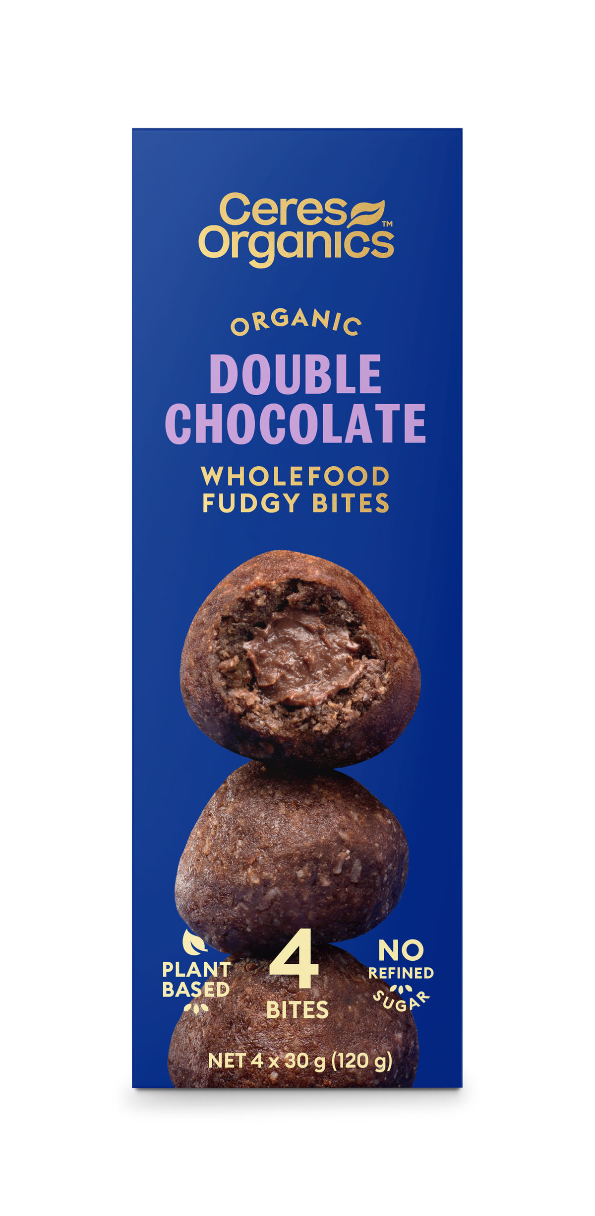 CERES DOUBLE CHOCOLATE FUDGY BITES 120G
