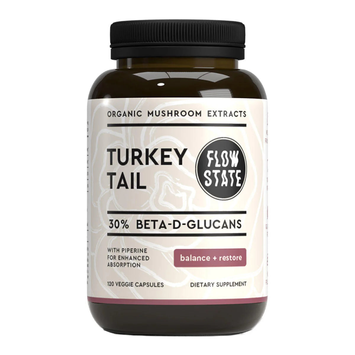 FLOWSTATE TURKEY TAIL MUSHROOM CAPSULES 120S
