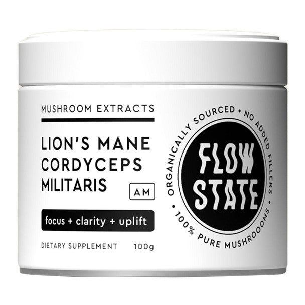 FLOW STATEAM BLEND LIONS MANE CORDYCEPS MILITARIS 100G