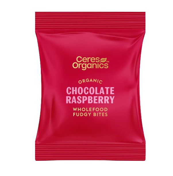 CERES ORGANIC CHOCOLATE RASPBERRY FUDGY BITE SINGLE 30G