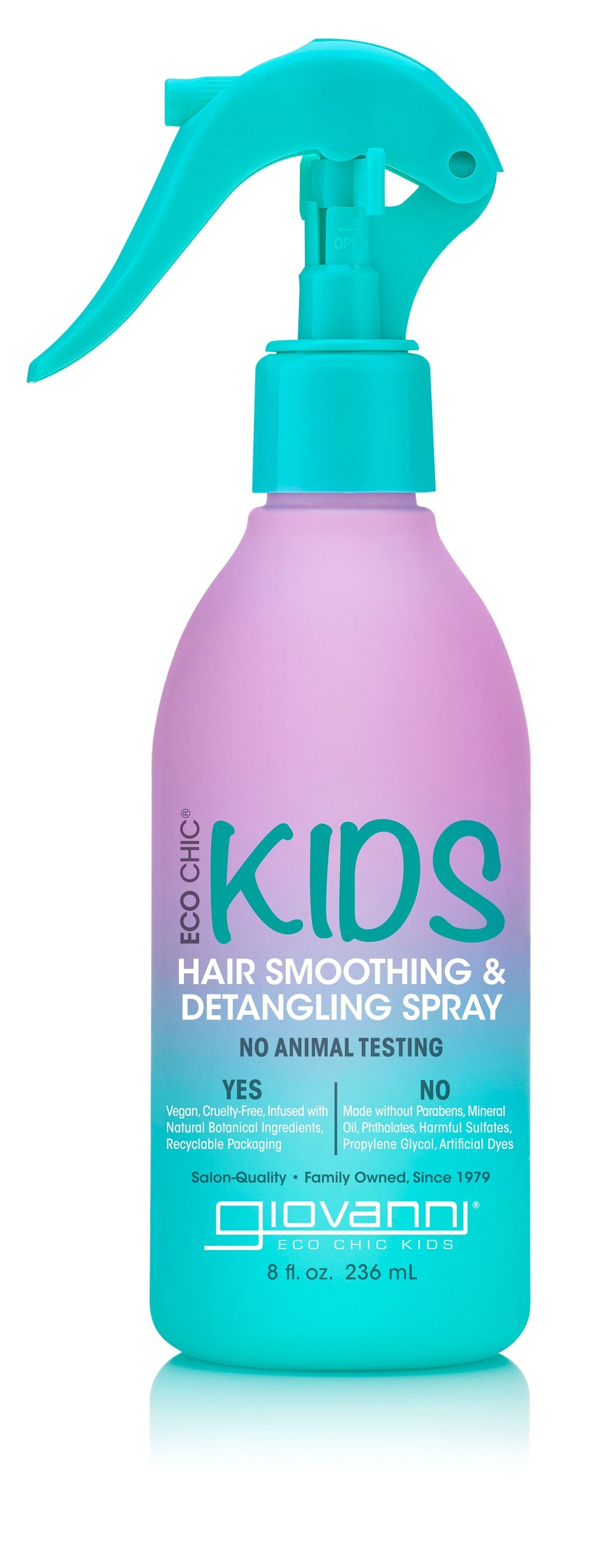 GIOVANNI ECO CHIC KIDS HAIR SMOOTHING AND DETANGLING SPRAY 236ML