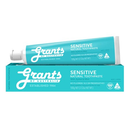 GRANTS SENSITIVE MINT FLUORIDE FREE 100G
