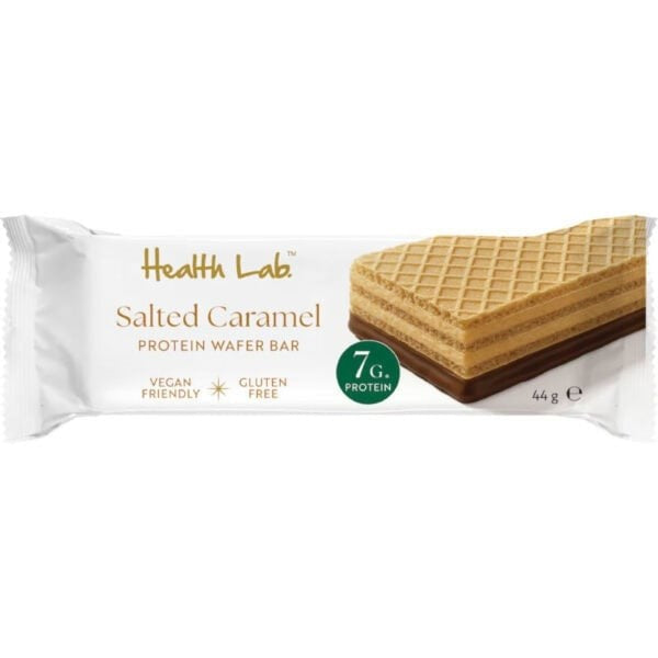 HEALTH LAB SALTED CARAMEL PROTEIN WAFER BAR 44G