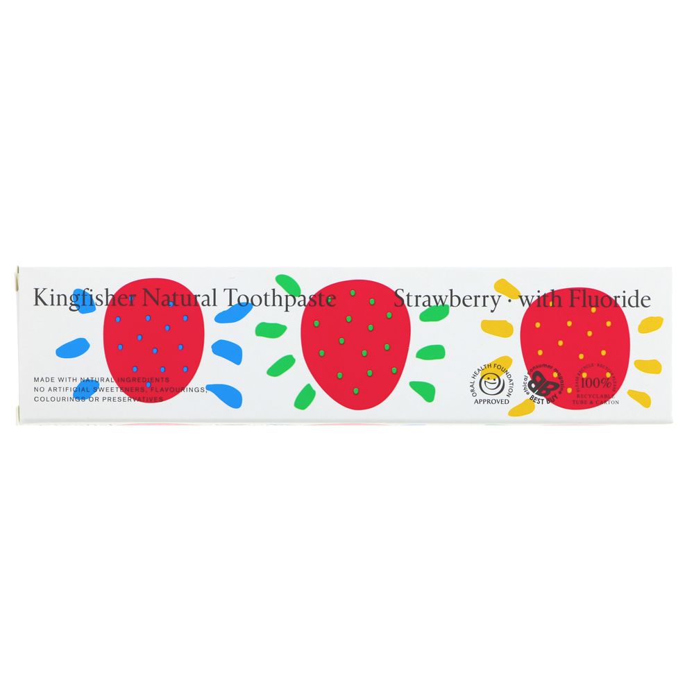 KINGFISHER KIDS STRAWBERRY TOOTHPASTE WITH FLUORIDE 100ML