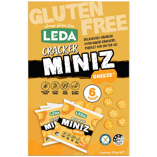 LEDA MINIZ CHEEZE CRACKERS 6X25G BAGS