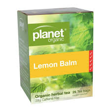 PLANET ORGANIC LEMON BALM TEA 25 BAGS