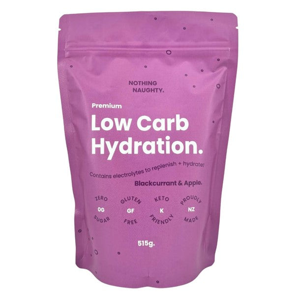 NOTHING NAUGHTY LOW CARB HYDRATION ELECTROLYTES BLACKCURRANT & APPLE 515G