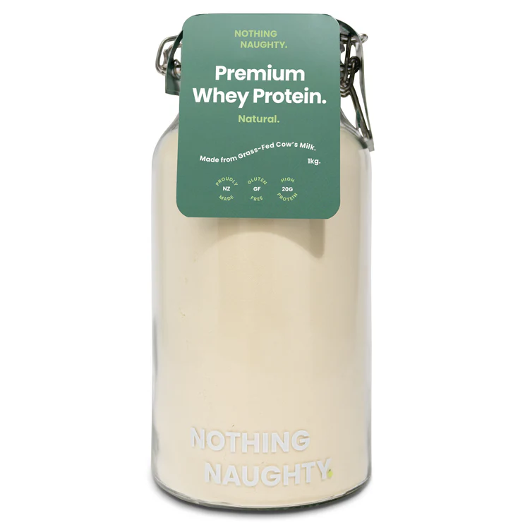 NOTHING NAUGHTY PREMIUM WHEY PROTEIN POWDER 1KG JAR