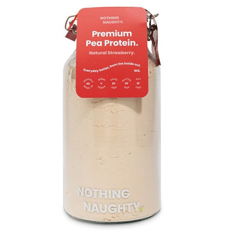 NOTHING NAUGHTY PREMIUM PEA PROTEIN STRAWBERRY 1KG JAR