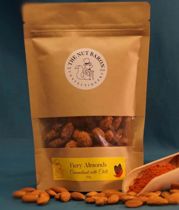 THE NUT BARON FIERY ALMONDS 75G
