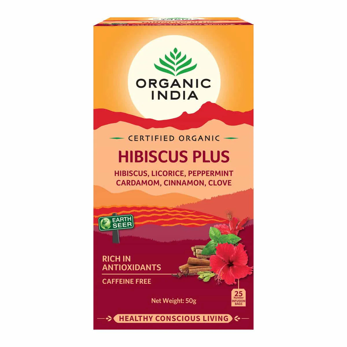 GHF ORGANIC HIBISCUS PLUS TEA 25 BAGS