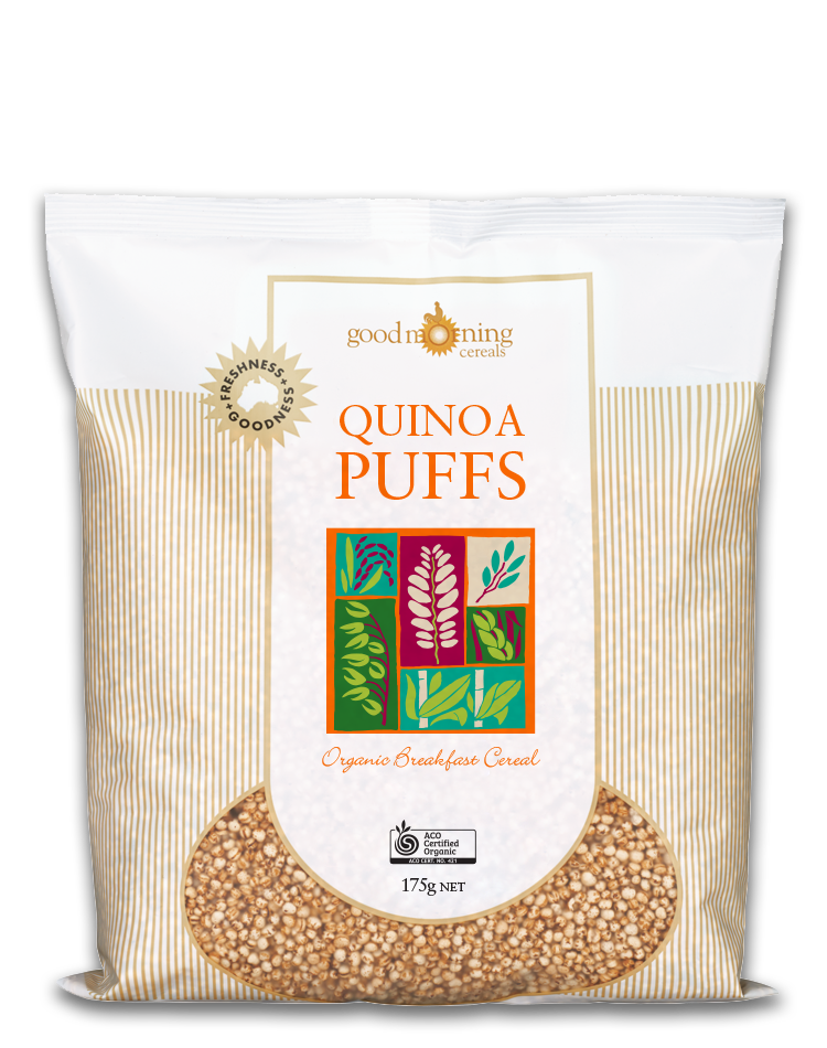 GOOD MORNING QUINOA PUFFS 175G – Simply Organic NZ