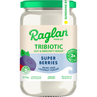 RAGLAN FOOD CO TRIBIOTIC SUPER BERRIES COCONUT YOGHURT 675G