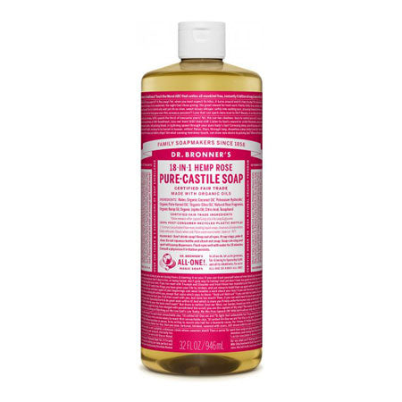 DR BRONNERS LIQUID CASTILE SOAP ROSE 946ML