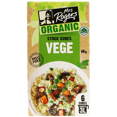 MRS ROGERS ORGANIC VEGETABLE STOCK CUBES 6X66G