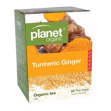 PLANET ORGANIC TURMERIC GINGER TEA 25 BAGS