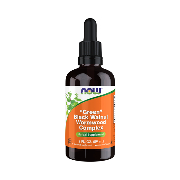 NOW FOODS GREEN BLACK WALNUT & WORMWOOD TINCTURE 59ML