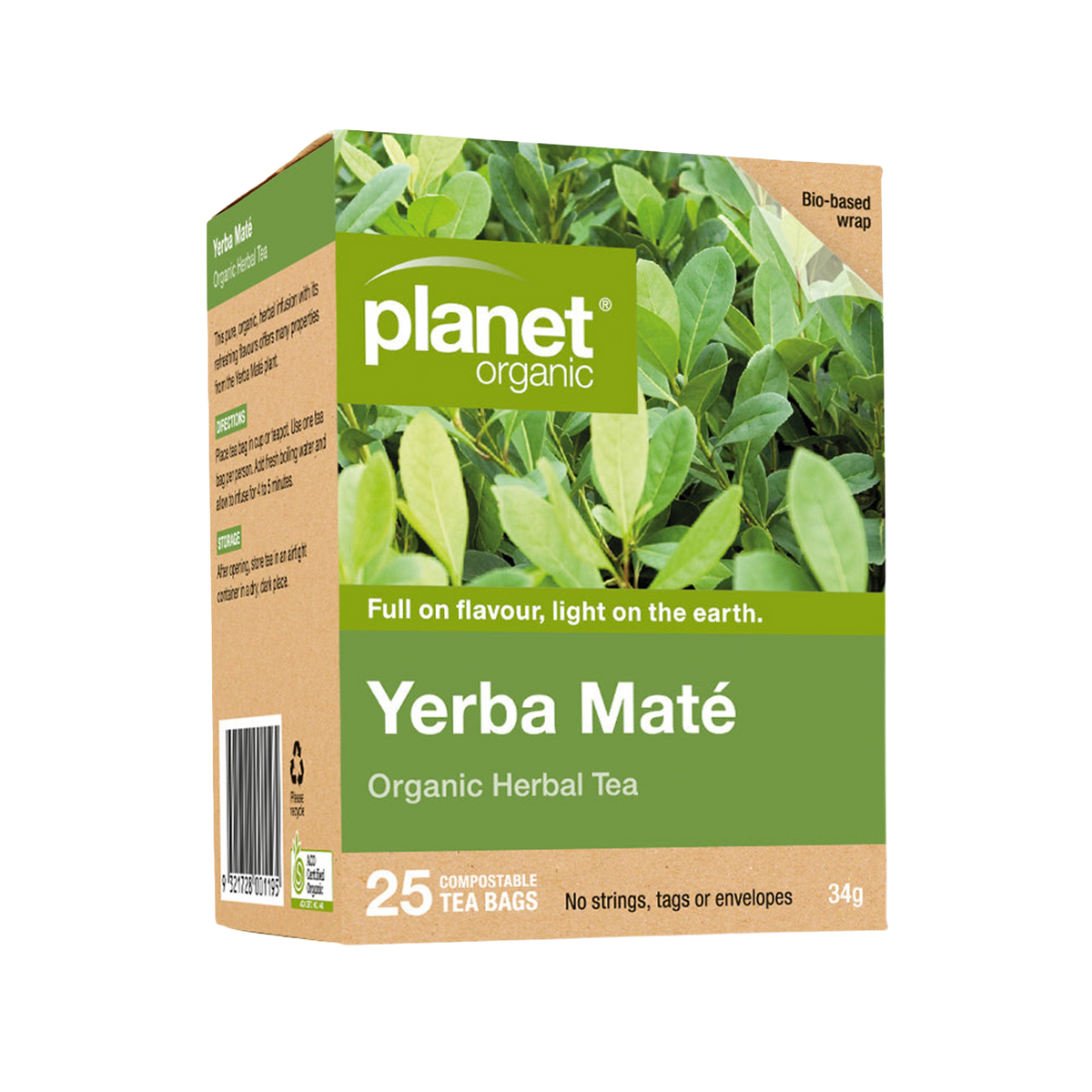 PLANET ORGANIC YERBA MATE TEA 25 BAGS