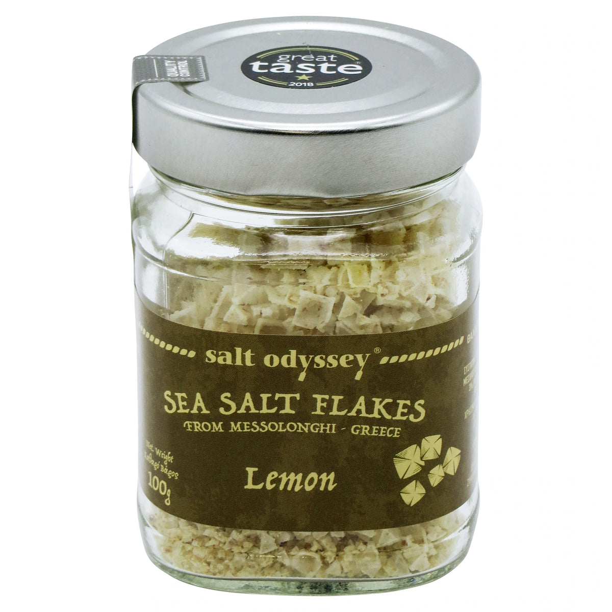 SALT ODYSSEY SEA SALT FLAKES LEMON 100G
