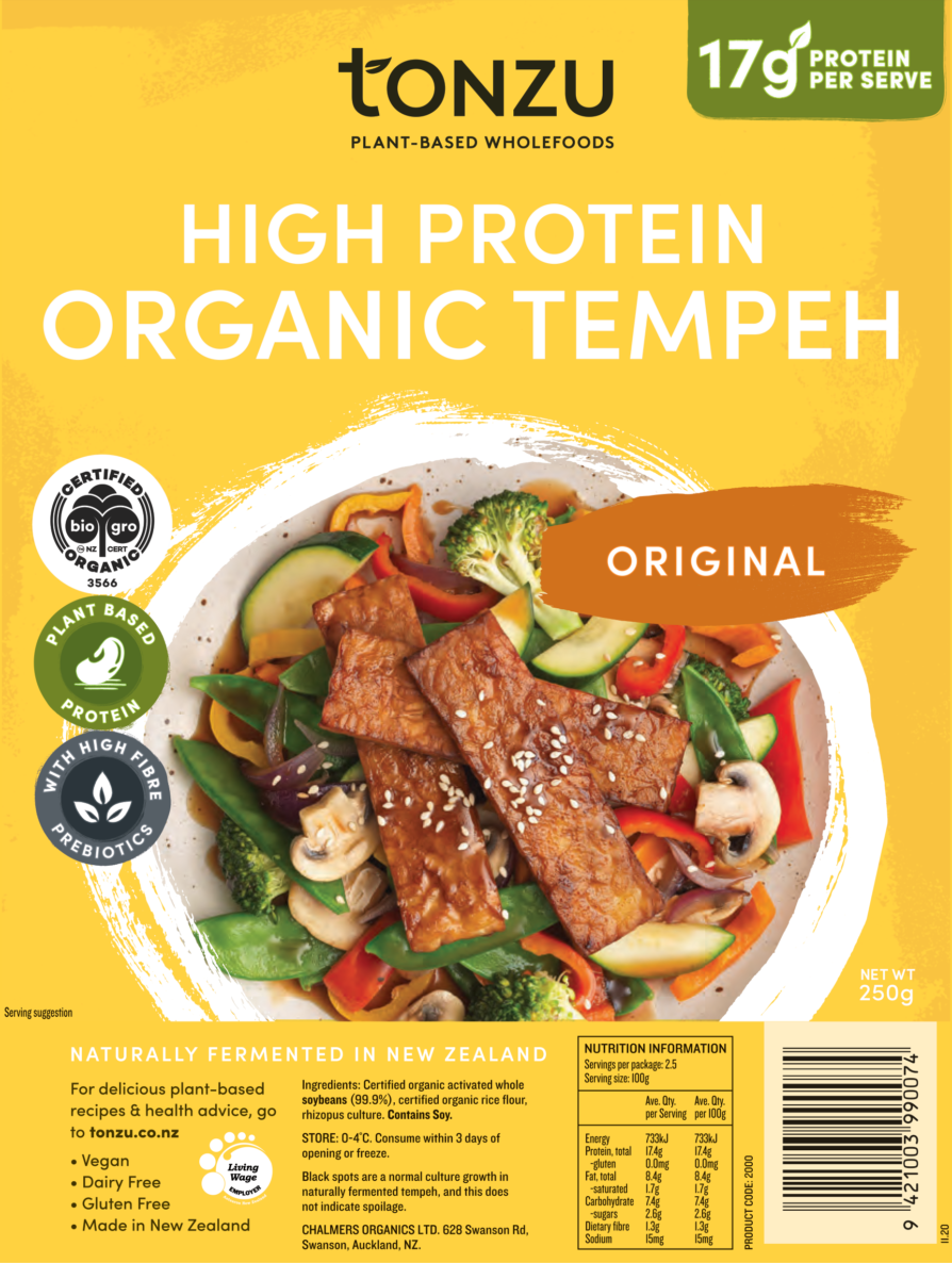 TONZU ORGANIC TEMPEH ORIGINAL 250G